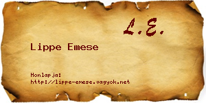 Lippe Emese névjegykártya